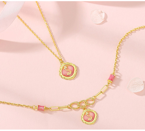 Золотий комплект Змія підвіска та браслет Змія для Розкішного життя