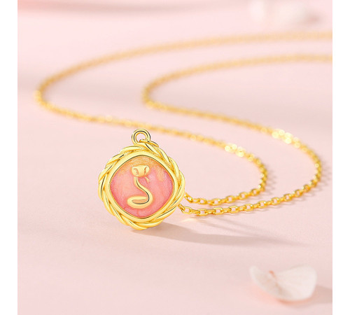 Золотий комплект Змія підвіска та браслет Змія для Розкішного життя