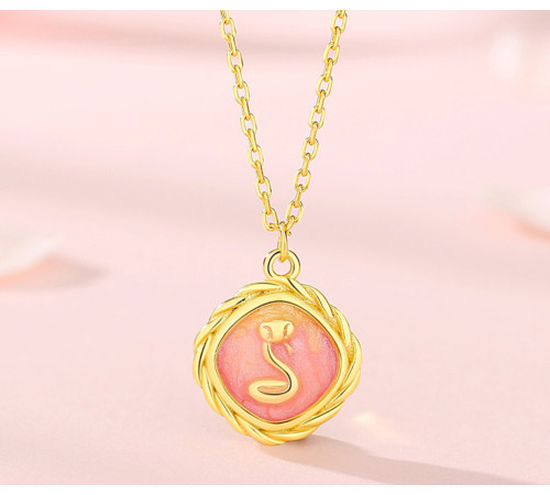 Золотий комплект Змія підвіска та браслет Змія для Розкішного життя