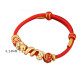 Тибетський Червоний Браслет Золота Змія із сакральними мантрами та багуа для гарного здоров'я й багатства