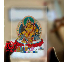 Тибетська сакральна картка Жовтий Джамбала для Багатства та Захисту з Катманду