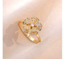 Золота Каблучка Віяло Удачі з п'ятьма обертовими лезами приваблює чудове удачу, від жовтої п'ятірки