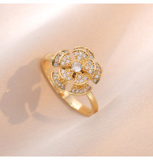 Золота Каблучка Віяло Удачі з п'ятьма обертовими лезами приваблює чудове удачу, від жовтої п'ятірки