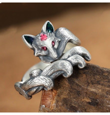 Срібне кільце Любові 9-хвостової Лисиси для приваблення другої половинки та сексуальності