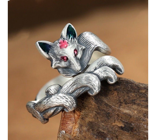 Срібне кільце Любові 9-хвостової Лисиси для приваблення другої половинки та сексуальності