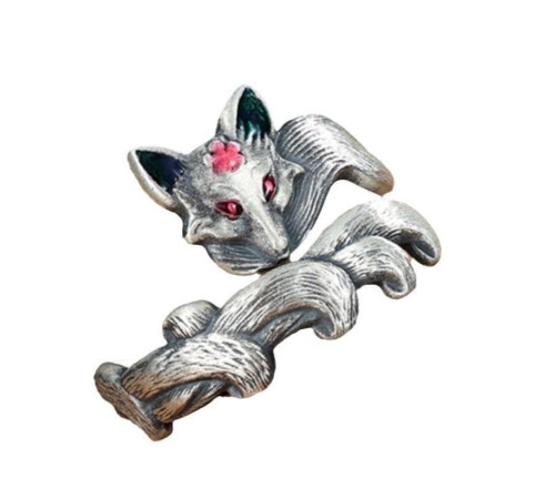 Срібне кільце Любові 9-хвостової Лисиси для приваблення другої половинки та сексуальності