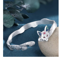 Срібний Браслет Любові 9-хвостої Лиси для приваблення другої половинки та сексуальності