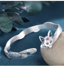 Срібний Браслет Любові 9-хвостої Лиси для приваблення другої половинки та сексуальності