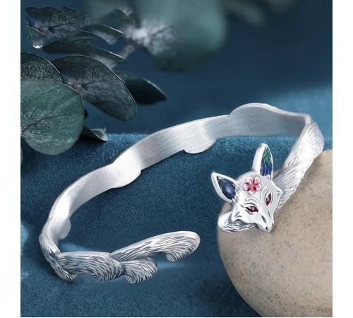 Срібний Браслет Любові 9-хвостої Лиси для приваблення другої половинки та сексуальності