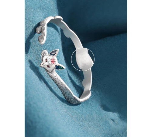 Срібний Браслет Любові 9-хвостої Лиси для приваблення другої половинки та сексуальності