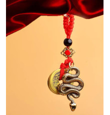 Тибетський Брелок Змія Мідна з китайськими монетами для Багатства, Здоров'я, Захисти та Ум