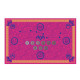 Килимок придверний пурпуровий 9 китайських монет Фен-шуй рожевий великий 80х50 Процвітання будинку