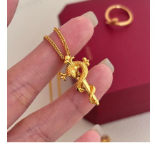 Золота Підвіска Змія з Ваджерою талісман для Багатства, Здоров'я, Ізобіля, Любові удачі на рік Змії