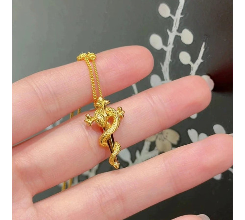 Золота Підвіска Змія з Ваджерою талісман для Багатства, Здоров'я, Ізобіля, Любові удачі на рік Змії