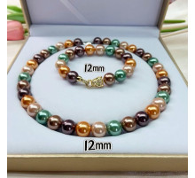 Перлове намисто з браслетом Cartier з Малазійського морського різнобарвних перлів Akoya Клас AAA з фіатом