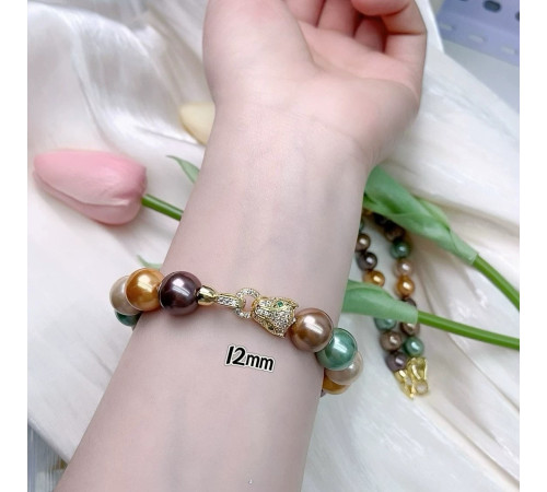 Перлове намисто з браслетом Cartier з Малазійського морського різнобарвних перлів Akoya Клас AAA з фіатом