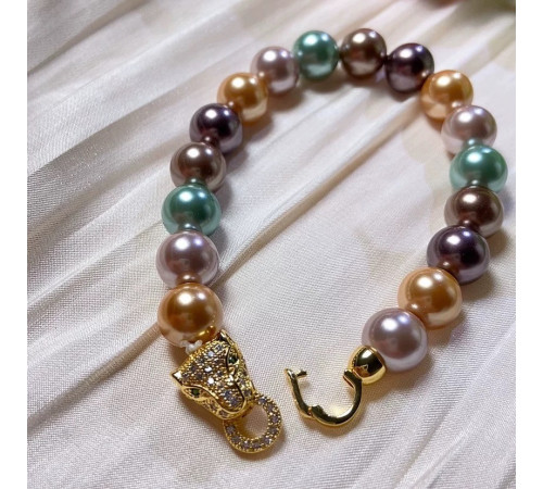 Перлове намисто з браслетом Cartier з Малазійського морського різнобарвних перлів Akoya Клас AAA з фіатом