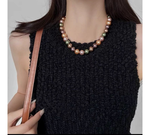 Перлове намисто з браслетом Cartier з Малазійського морського різнобарвних перлів Akoya Клас AAA з фіатом