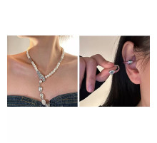 Підвіска Чокер Змія намисто та сережки з фіанітами для Багатства, удачі та процвітання