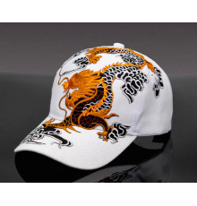 Кепка біла з Драконом для видатного успіху удачі, любові та здоров'я на 9 період