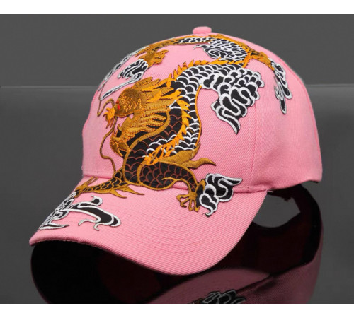 Кепка рожева з Драконом для видатного успіху удачі, любові та здоров'я на 9 період