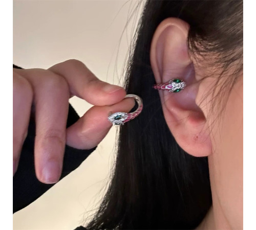 Підвіска Чокер Змія намисто та сережки з фіанітами для Багатства, удачі та процвітання