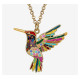 Позолочена підвіска Птах Колібрі з фіанітами класу AAA CZ символ сприятливості та перемоги