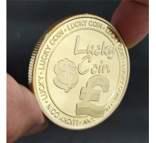 Позолочена Щаслива Монета з чотирилистним конюшином притягує великі гроші Lucky Coin