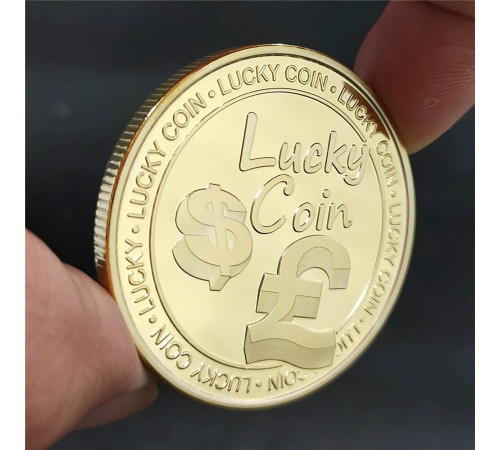 Позолочена Щаслива Монета з чотирилистним конюшином притягує великі гроші Lucky Coin