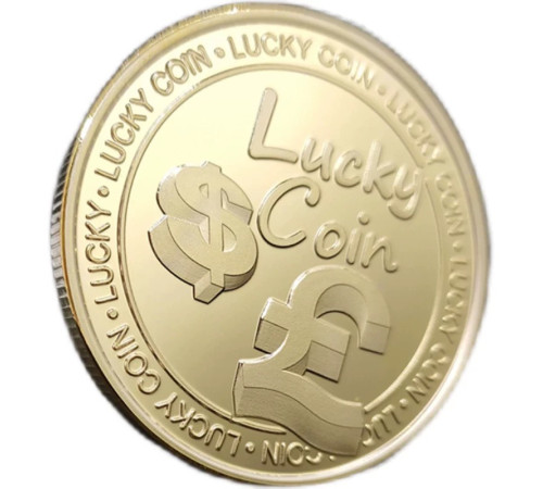 Позолочена Щаслива Монета з чотирилистним конюшином притягує великі гроші Lucky Coin