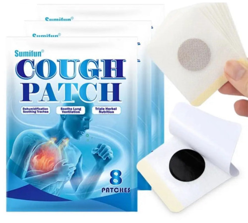 Пластир проти кашлю та нежитю свербіння в горлі та бронхіальному пневмонії Ках Cough Patch Sumifun, 8 шт.