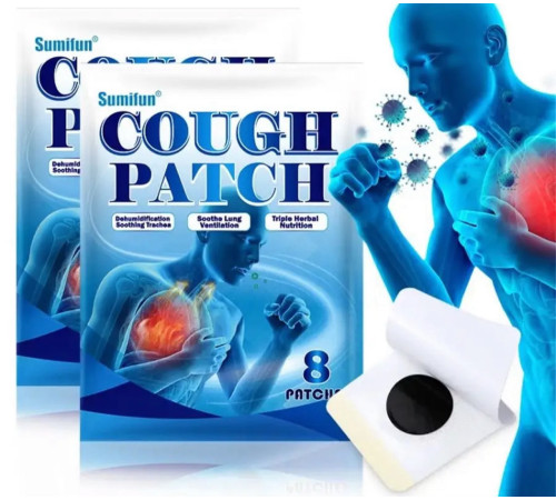 Пластир проти кашлю та нежитю свербіння в горлі та бронхіальному пневмонії Ках Cough Patch Sumifun, 8 шт.