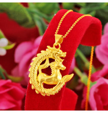 Позолочена підвіска» Кінь із Драконом для вашого успіху, чарівності та перемоги