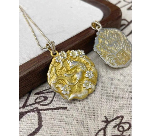 Срібна підвіска 9-хвостової лисиці амулет Любові приваблює популярність, процвітання удачу та велике кохання