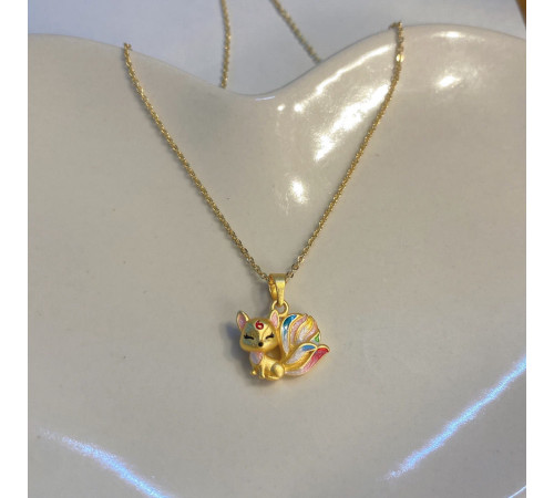 Позолочена підвіска 9-хвостої лисиці принесе вам кохання, Красу, Процвітання й Удачу