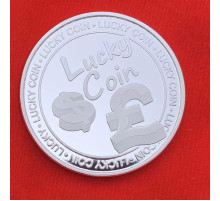 Посріблена Щаслива Монета з чотирилистою конюшиною притягує великі гроші Lucky Coin