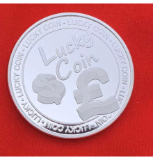 Посріблена Щаслива Монета з чотирилистою конюшиною притягує великі гроші Lucky Coin