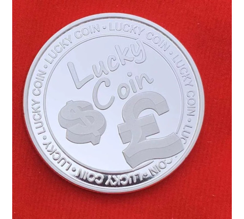 Посріблена Щаслива Монета з чотирилистою конюшиною притягує великі гроші Lucky Coin