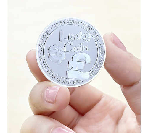 Посріблена Щаслива Монета з чотирилистою конюшиною притягує великі гроші Lucky Coin