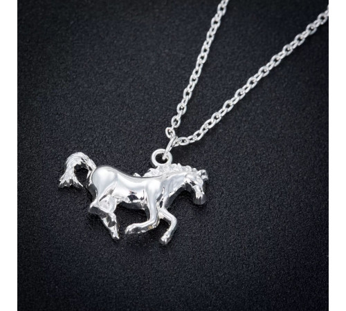 Посріблена підвіска Кінь активує удачу достатку та процвітання
