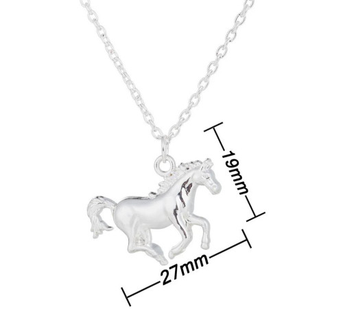 Посріблена підвіска Кінь активує удачу достатку та процвітання