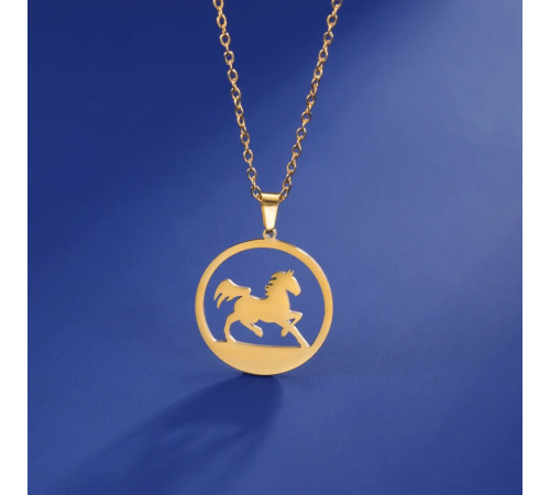 Позолочена підвіска Кінь — для залучення радості у ваше життя