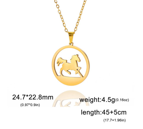 Позолочена підвіска Кінь — для залучення радості у ваше життя