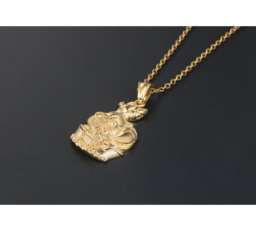 Позолочена підвіска Пацюк з монетою Багатства принесе вам грошовий успіх та достаток