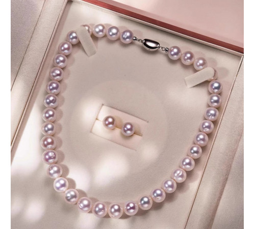 Перлове Рожеве намисто з Сережками з Малайзії — принесе Багатство, Любов, Удачу