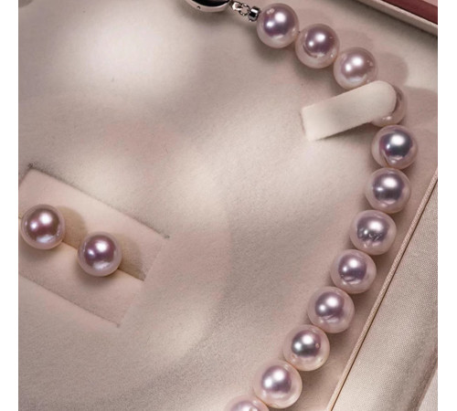 Перлове Рожеве намисто з Сережками з Малайзії — принесе Багатство, Любов, Удачу