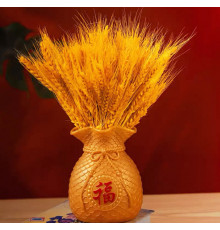 Ваза з колосками пшениці та з символом Фук для Удачі, Щастя і  Здоров'я