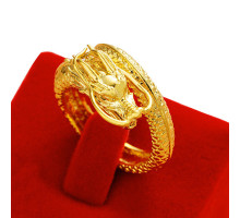 Позолочена каблучка  Дракона -символ успіху та процвітання