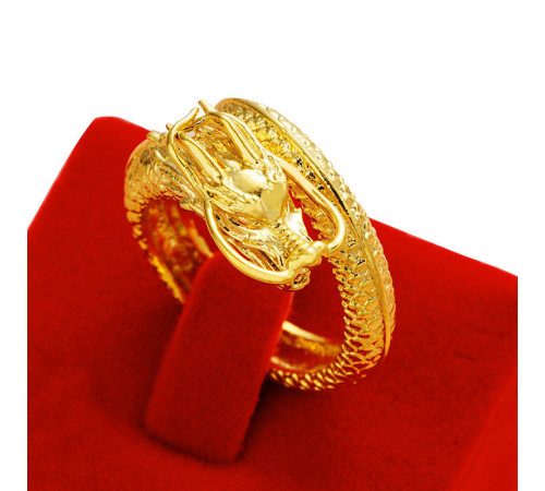 Позолочена каблучка  Дракона -символ успіху та процвітання