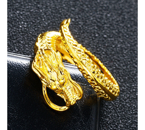 Позолочена каблучка  Дракона -символ успіху та процвітання